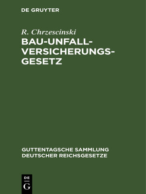 cover image of Bau-Unfallversicherungsgesetz